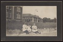 Children of Robert Wright near Spilman Building and Jarvis Hall